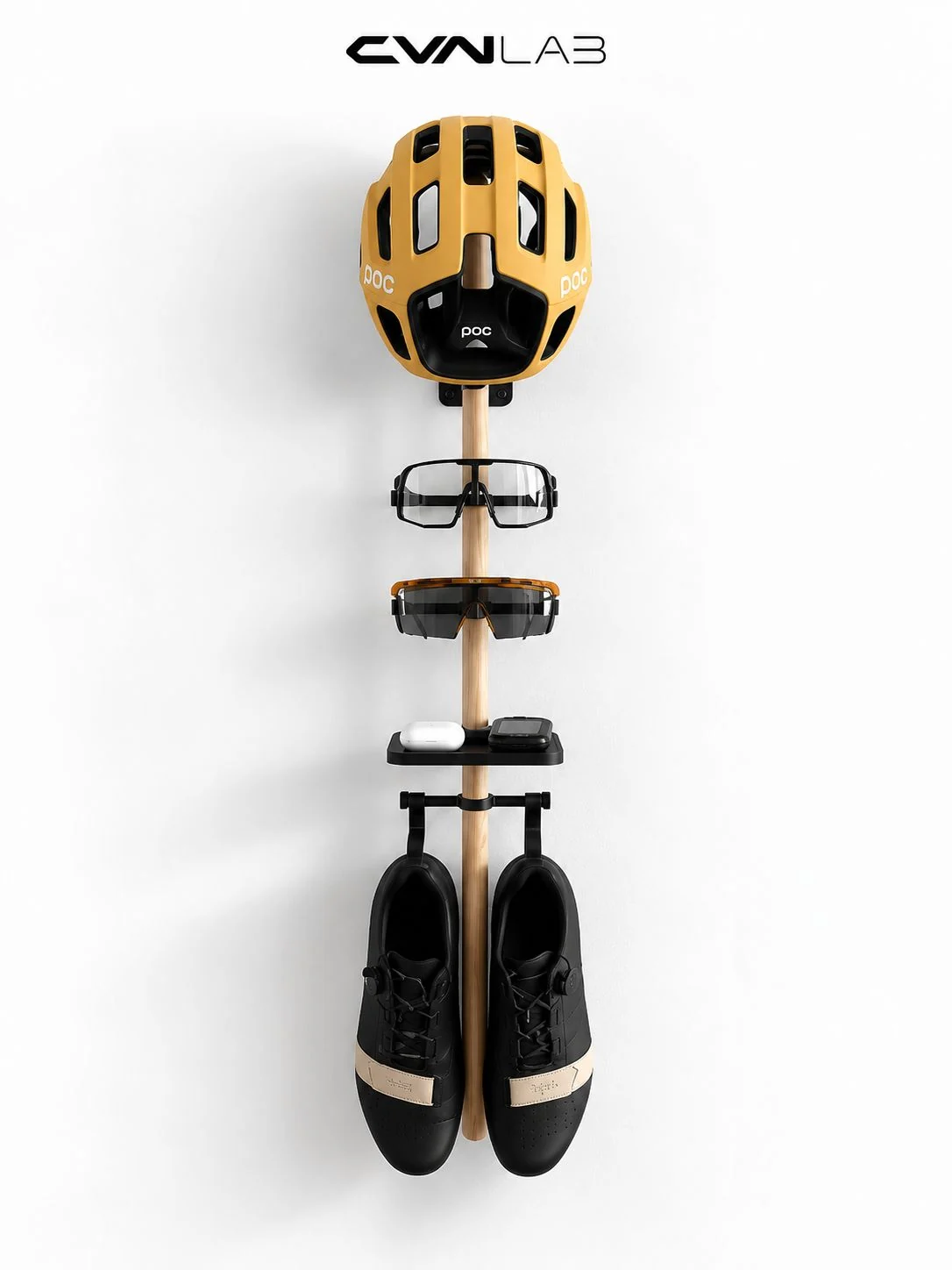 CVNLAB Vertical Wall Organizer untuk helm, kacamata dan sepatu bersepeda
